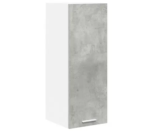 Seinakapp Uksega Betoonhall Ja Valge 30 X 31 X 80 Cm Tehispuit