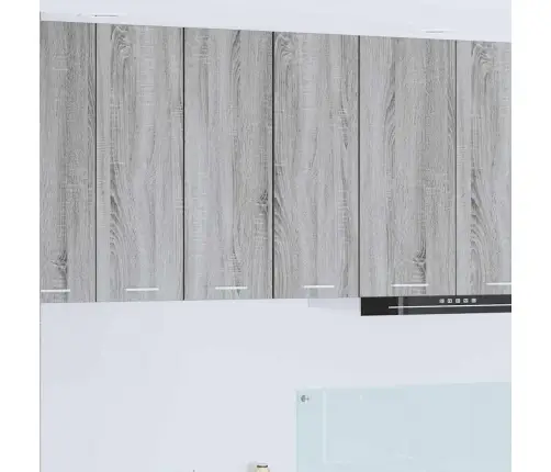 Piekarams Skapītis Ar Plauktu Riga 2 Pcs Pelēks Sonoma Un Balts Vidaxl