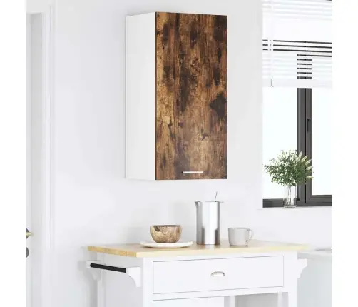 Seinakapp Suitsutatud Tamm Ja Valge 40 X 31 X 80 Cm Tehispuit