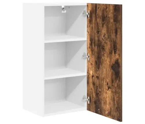 Seinakapp Suitsutatud Tamm Ja Valge 40 X 31 X 80 Cm Tehispuit