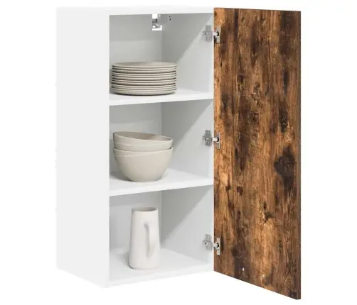 Seinakapp Suitsutatud Tamm Ja Valge 40 X 31 X 80 Cm Tehispuit