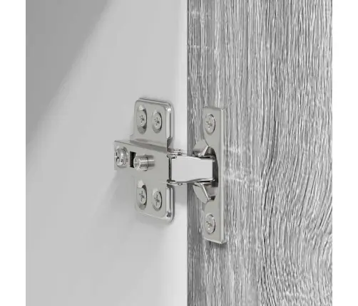 Seinakapp Uksega Hall Sonoma Ja Valge 40 X 31 X 80 Cm Tehispuit