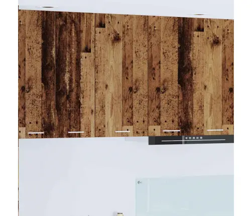 Seinakapp Uksega Vana Puu Ja Valge 40 X 31 X 80 Cm Tehispuit