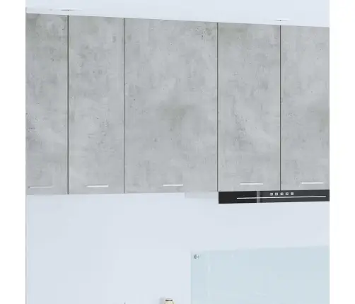 Seinakapp Uksega Betoonhall Ja Valge 50 X 31 X 80 Cm Tehispuit