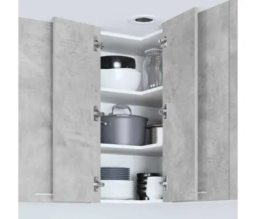 Piekarams Skapītis Riga Betona Pelēks Un Balts 57 X 57 X 80 Cm Vidaxl