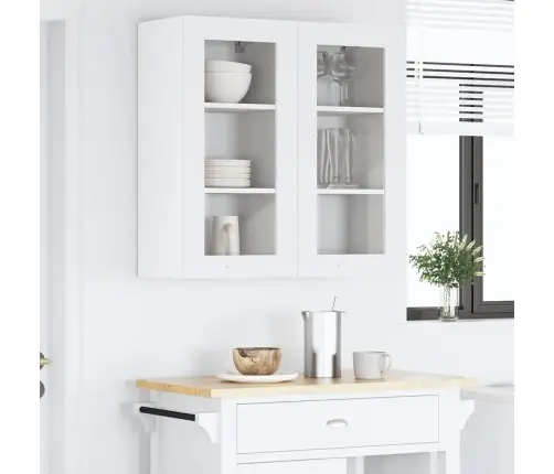 Piekarams Skapītis Ar Plauktu Riga 2 Pcs Balts 40 X 31 X 80 Cm Vidaxl