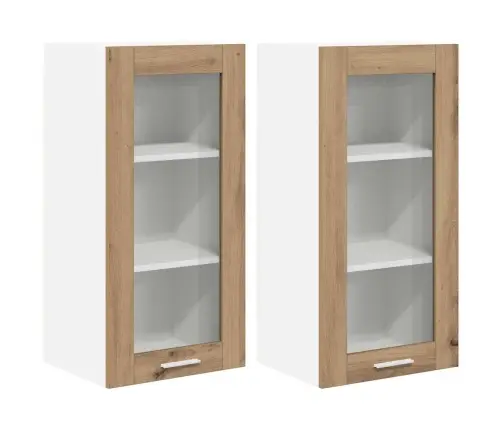 Piekarams Skapītis Riga 2 Pcs Artisānā Ozols 40 X 31 X 80 Cm Vidaxl