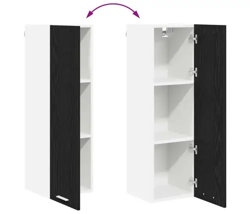 Piekarams Skapītis Riga Melns Ozolkoks 30 X 31 X 100 Cm Vidaxl