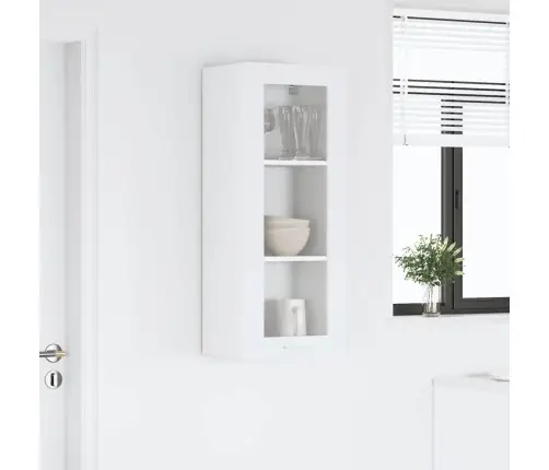 Seinakapp Ladustamisega Uksega Valge 40 X 31 X 100 Cm Tehispuit