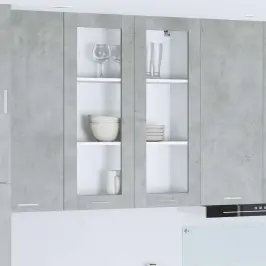 Piekarams Skapītis Riga Betona Pelēks 80 X 31 X 100 Cm Vidaxl