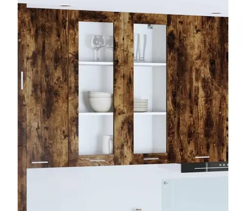 Piekarams Skapītis Ar Durvīm Riga Dūmaka Ozols 80 X 31 X 100 Cm Vidaxl