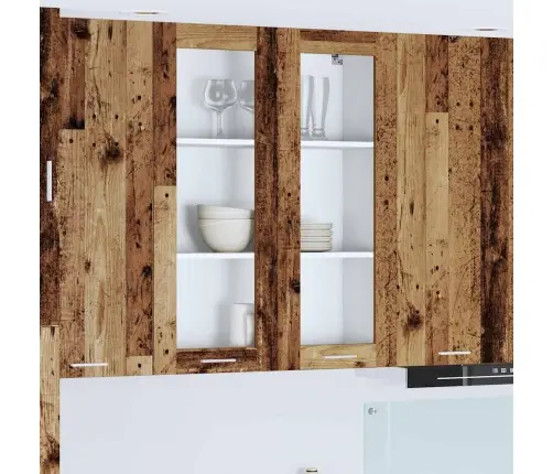 Seinakapp Ladustamisega Vana Puit 80 X 31 X 100 Cm Tehispuit