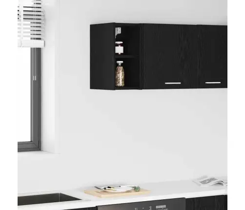 Piekarams Skapītis Riga Melns Ozolkoks 20 X 29.5 X 80 Cm Vidaxl