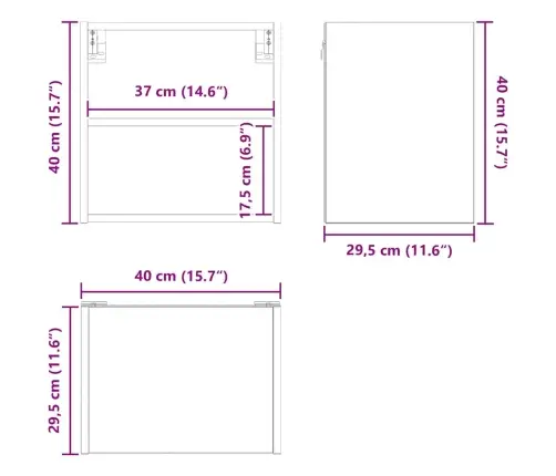 Seinakapp Riga Hall Sonoma 40 X 29,5 X 40 Cm Tehispuit