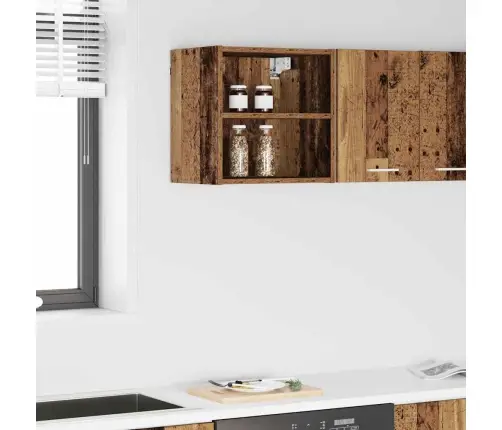 Seinakapp Ladustamisega Vana Puit 40 X 29,5 X 40 Cm Tehispuit