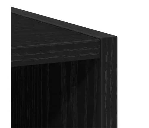 Seinakapp Ladustamisega Must Tamm 20 X 29,5 X 80 Cm Tehispuit