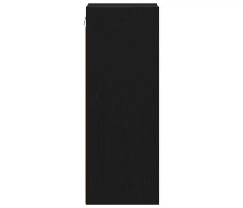Seinakapp Ladustamisega Must Tamm 20 X 29,5 X 80 Cm Tehispuit