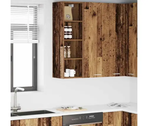 Seinakapp Ladustamisega Vana Puit 30 X 29,5 X 100 Cm Tehispuit