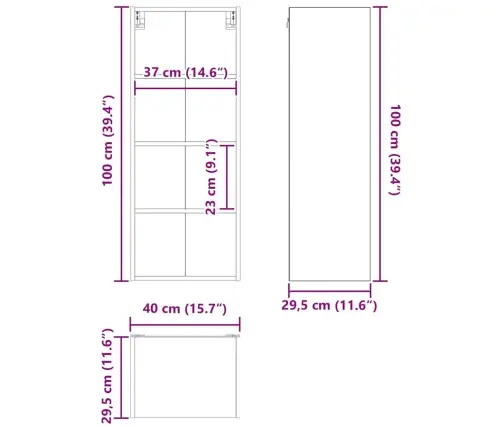 Piekarams Skapītis Riga Artisānā Ozols 20 X 29.5 X 80 Cm Vidaxl