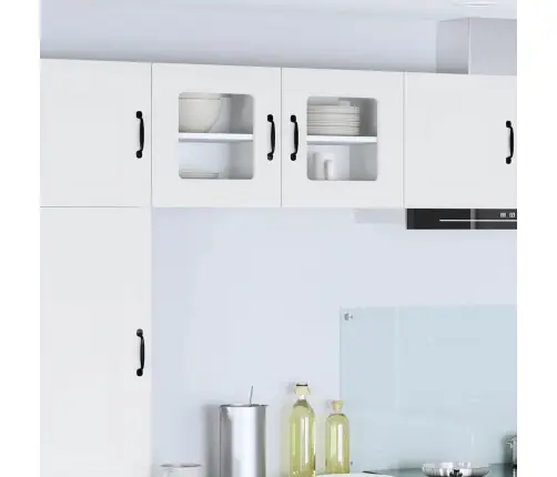 Virtuves Sienas Skapītis Ar Plauktu 2 Pcs Balts 40 X 31 X 40 Cm Vidaxl