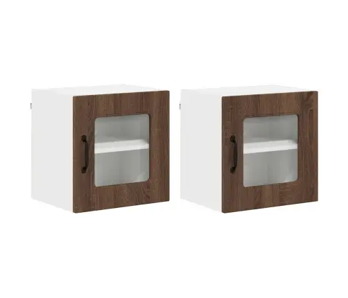 Köögikapp Kalmar 2 Pcs Pruun Tamme 40 X 31 X 40 Cm Tehispuit