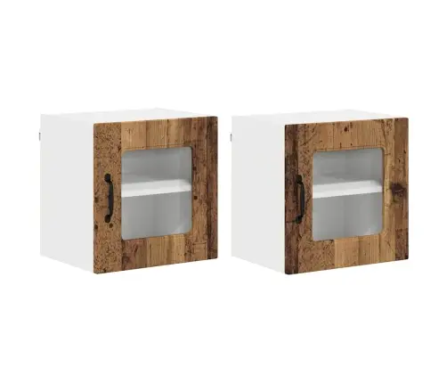 Virtuves Sienas Skapītis 2 Pcs Vecs Koks 40 X 31 X 40 Cm Vidaxl