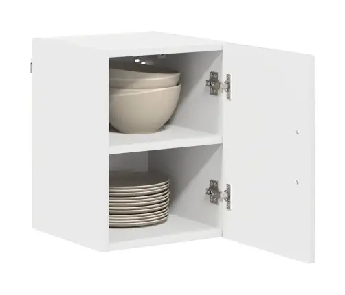 Virtuves Sienas Skapītis 2 Pcs Augsta Spīduma Baltā Krāsa Vidaxl