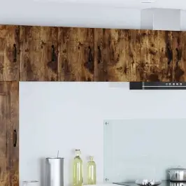 Köögikapp 2 Pcs Suitsetatud Tamm 30 X 31 X 40 Cm Tehispuit