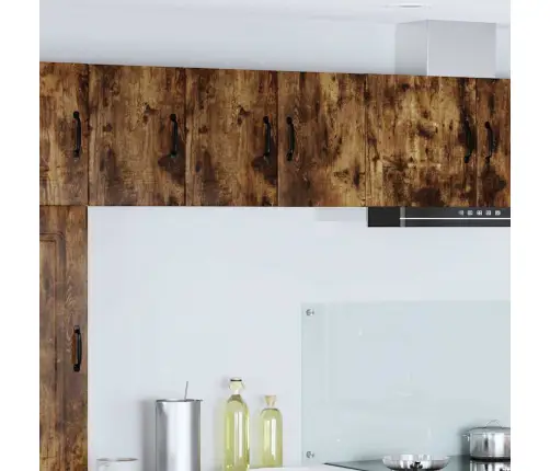 Köögikapp 2 Pcs Suitsetatud Tamm 30 X 31 X 40 Cm Tehispuit