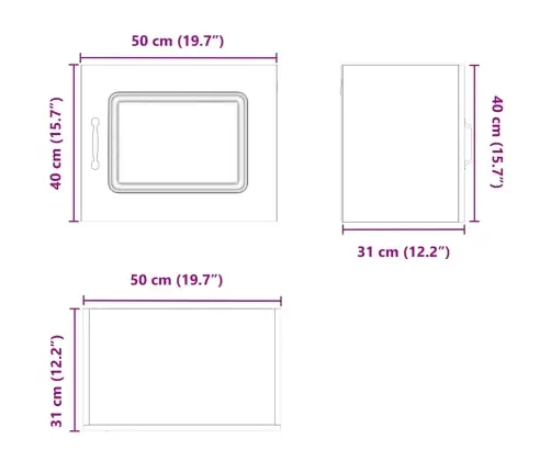 Köögikapp Riiuliga Suitsetatud Tamm 50 X 31 X 40 Cm Tehispuit