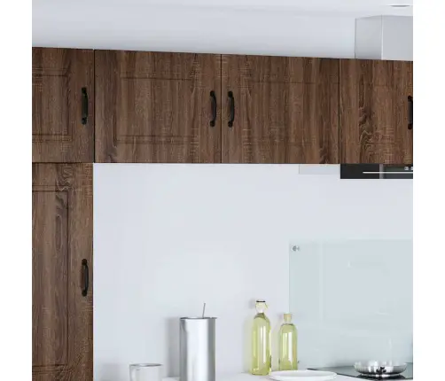 Virtuves Sienas Skapītis 2 Pcs Brūns Ozols 50 X 31 X 40 Cm Vidaxl