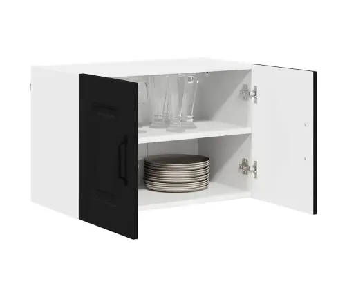 Virtuvės Sieninė Spintelė Su Lentyna Juoda 60 X 31 X 40 Cm