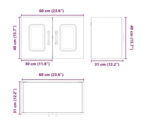 Virtuves Sienas Skapītis 2 Pcs Pelēks Sonoma 60 X 31 X 40 Cm Vidaxl