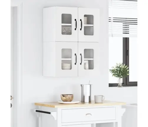 Virtuves Sienas Skapītis Ar Plauktu Balts 60 X 31 X 40 Cm Vidaxl