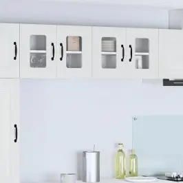 Virtuves Skapis Ar Plauktu 2 Pcs Augsta Spīduma Baltā Krāsa Vidaxl