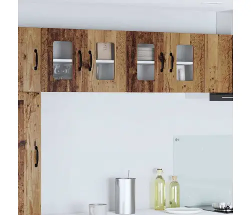 Virtuves Sienas Skapītis Ar Plauktu Vecs Koks 60 X 31 X 40 Cm Vidaxl