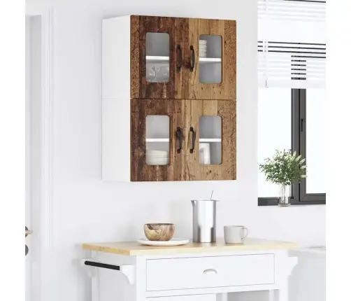 Virtuves Sienas Skapītis Ar Plauktu Vecs Koks 60 X 31 X 40 Cm Vidaxl