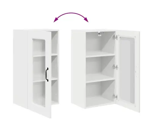 Köögikapp Kalmar Kergelt Läikiv Valge 40 X 31 X 80 Cm Tehispuit