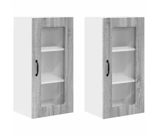 Virtuvės Spintelė Kalmar 2 Pcs Pilkas Sonoma 40 X 31 X 80 Cm