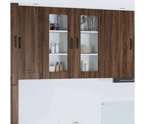 Seinakapp Kööki 2 Pcs Pruun Tamme 40 X 31 X 80 Cm Tehispuit