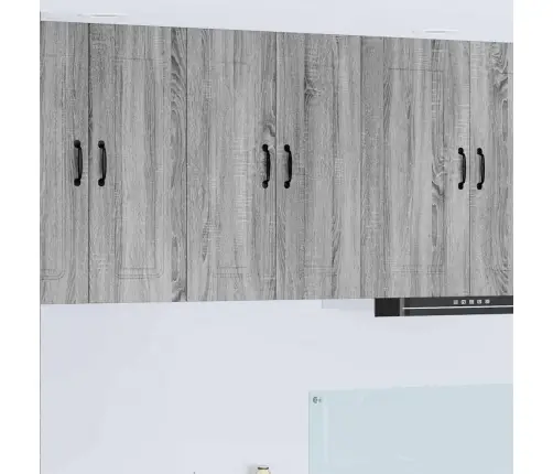 Virtuves Sienas Skapītis 2 Pcs Pelēks Sonoma 30 X 31 X 80 Cm Vidaxl