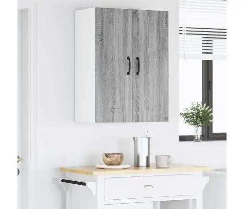 Virtuves Sienas Skapītis 2 Pcs Pelēks Sonoma 30 X 31 X 80 Cm Vidaxl