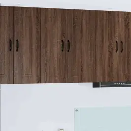 Virtuves Sienas Skapītis 2 Pcs Brūns Ozols 30 X 31 X 80 Cm Vidaxl