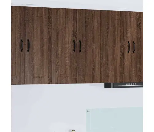 Virtuves Sienas Skapītis 2 Pcs Brūns Ozols 30 X 31 X 80 Cm Vidaxl