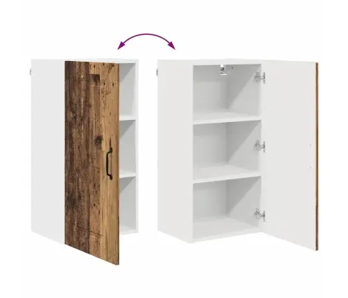 Virtuves Sienas Skapītis Ar Plauktu Vecs Koks 40 X 31 X 80 Cm Vidaxl