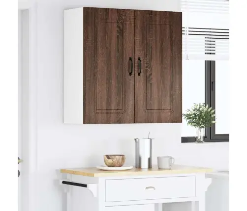 Seinakapp Kööki Riiuliga Pruun Tamme 80 X 31 X 80 Cm Tehispuit