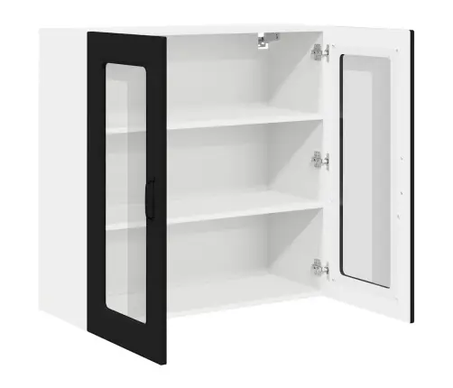 Virtuves Sienas Skapītis Ar Plauktu Melna 80 X 31 X 80 Cm Vidaxl