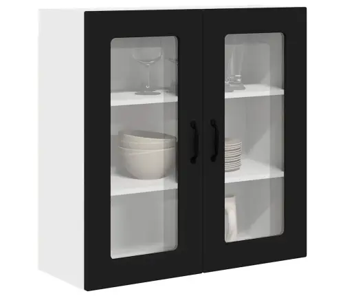 Virtuves Sienas Skapītis Ar Plauktu Melna 80 X 31 X 80 Cm Vidaxl