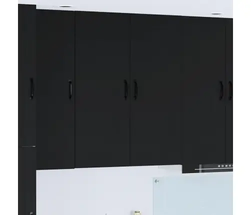 Virtuves Sienas Skapītis Ar Plauktu Melna 80 X 31 X 100 Cm Vidaxl