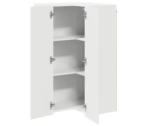 Virtuves Sienas Skapītis Ar Plauktu Augsta Spīduma Baltā Krāsa Vidaxl